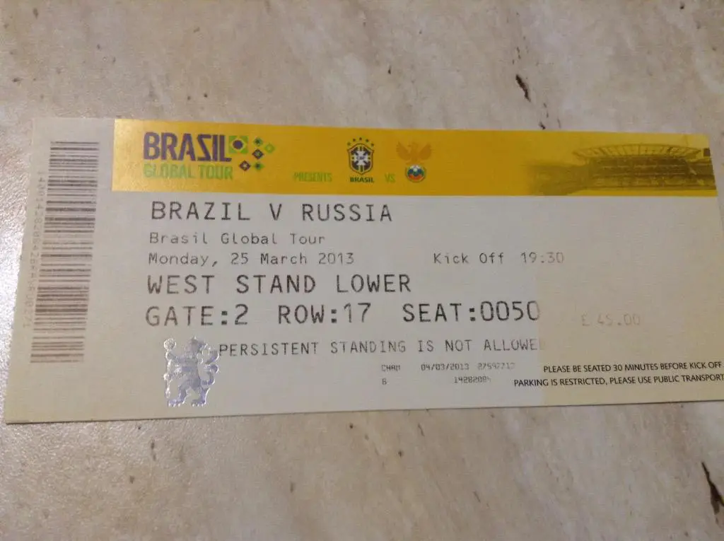 25.03.2013г. МТМ на Стэмфорд Бридж (ЛОНДОН): Бразилия — Россия 2
