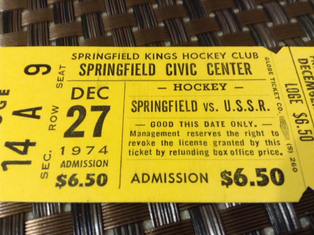 СССР/ Крылья Советов - Спрингфилд / SPRINGFIELD (USA, AHL) 27.12.1974. МТМ. - SY