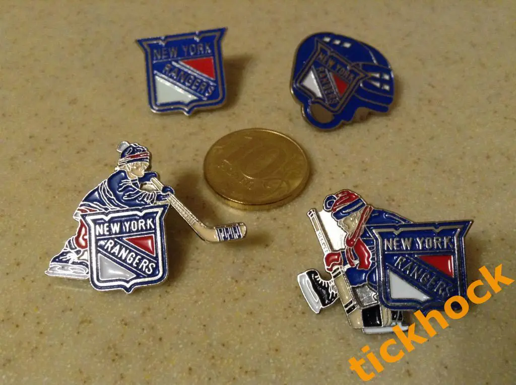 ХК Нью Йорк Рейнджерс (НХЛ) - набор из 4 значков № 2