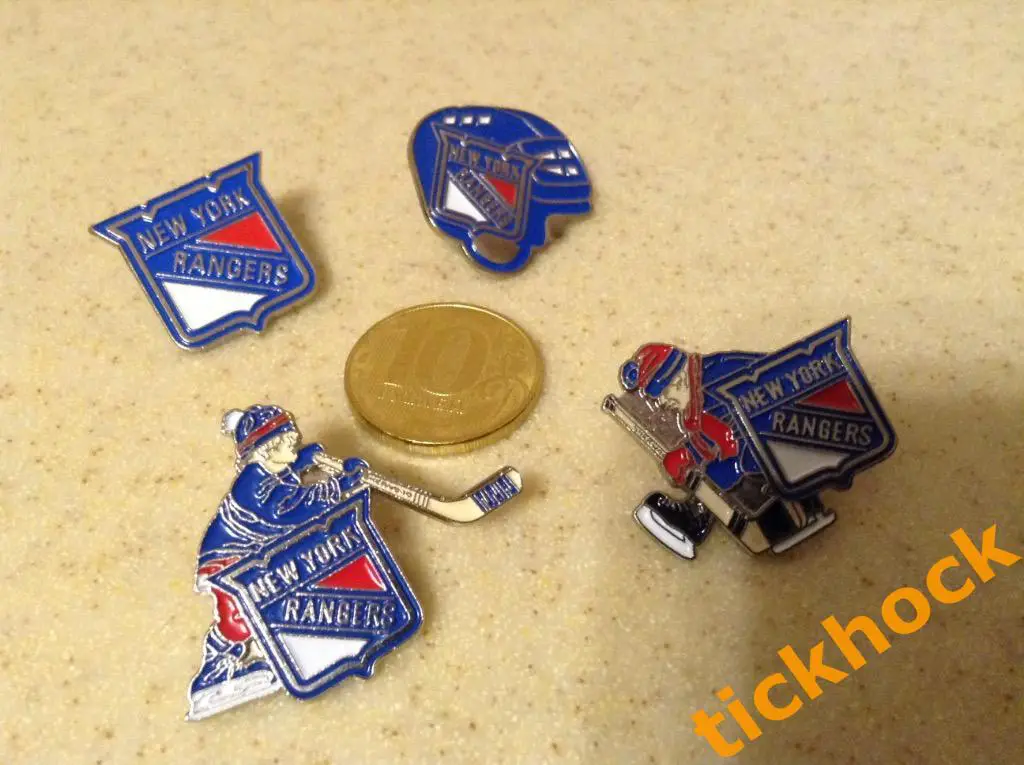 ХК Нью Йорк Рейнджерс (НХЛ) - набор из 4 значков № 2 1