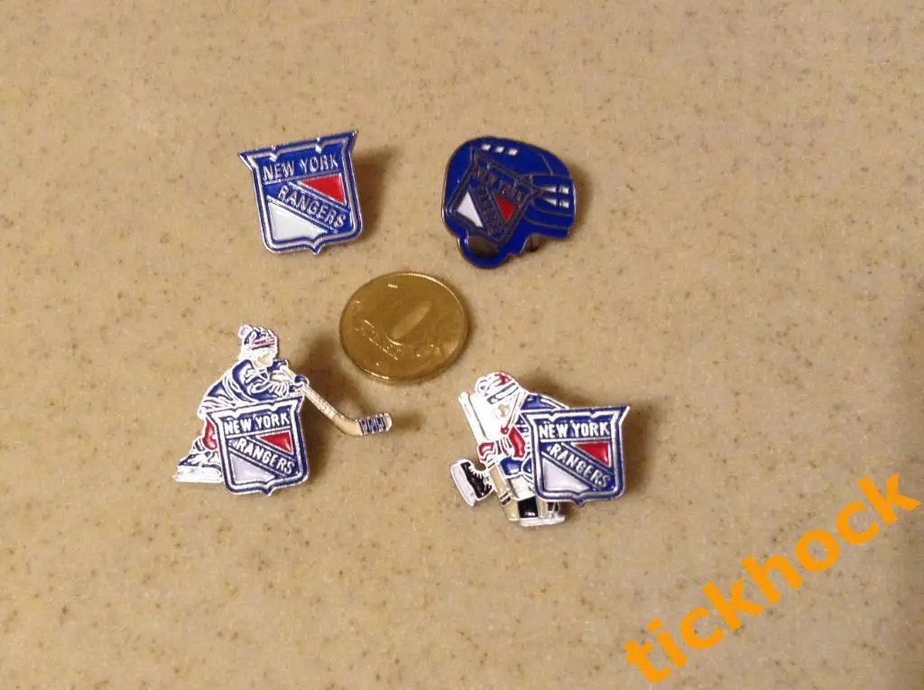 ХК Нью Йорк Рейнджерс (НХЛ) - набор из 4 значков № 2 2