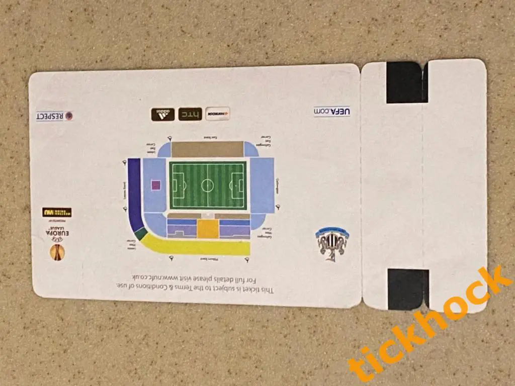 билет на ФУТБОЛ ФК Ньюкасл Юнайтед -- Анжи Махачкала -2013- Лига Европы- SY 1