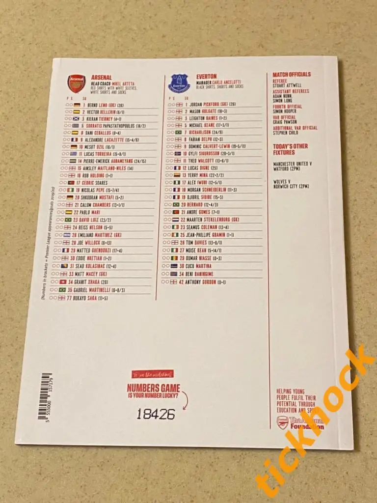 АРСЕНАЛ (г.ЛОНДОН) - Эвертон (г. Ливерпуль) 23.02.2020- Премьер-ЛИГА 4