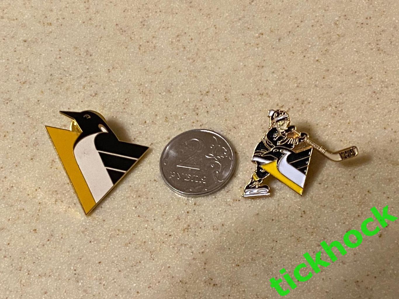 2 значка ЛОГО _ НХЛ Питтсбург Пингвинз __ NHL Pittsburgh Penguins --