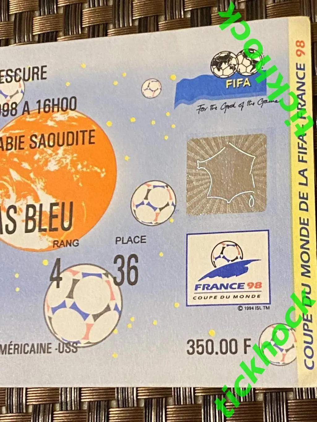 ЧМ - 24.06.1998 Бордо. чемпионат мира _ ЮАР - Саудовская Аравия -с контролем SY 2