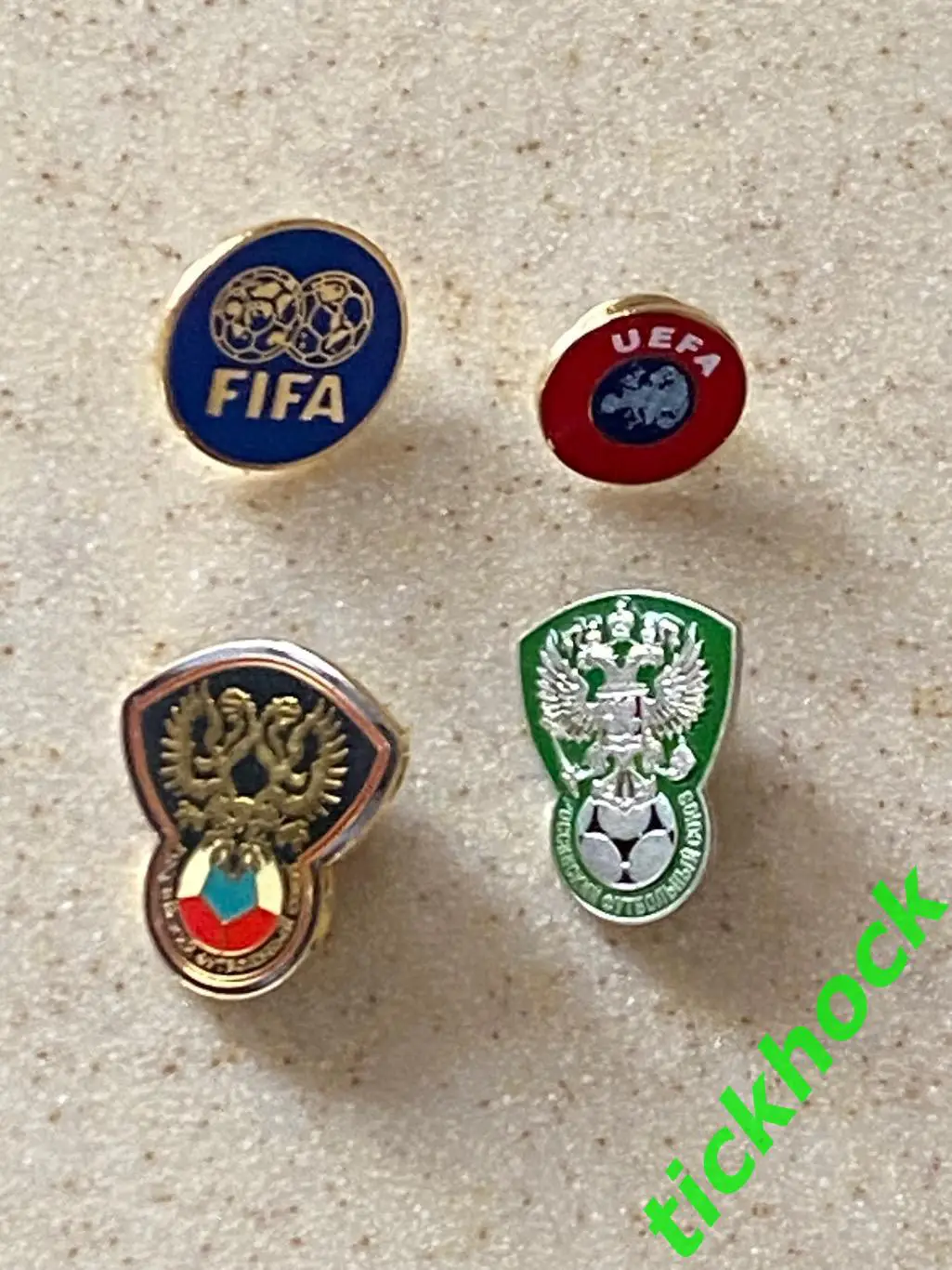 Российский футбольный союз (РФС) + УЕФА + ФИФА - 4 разных значка