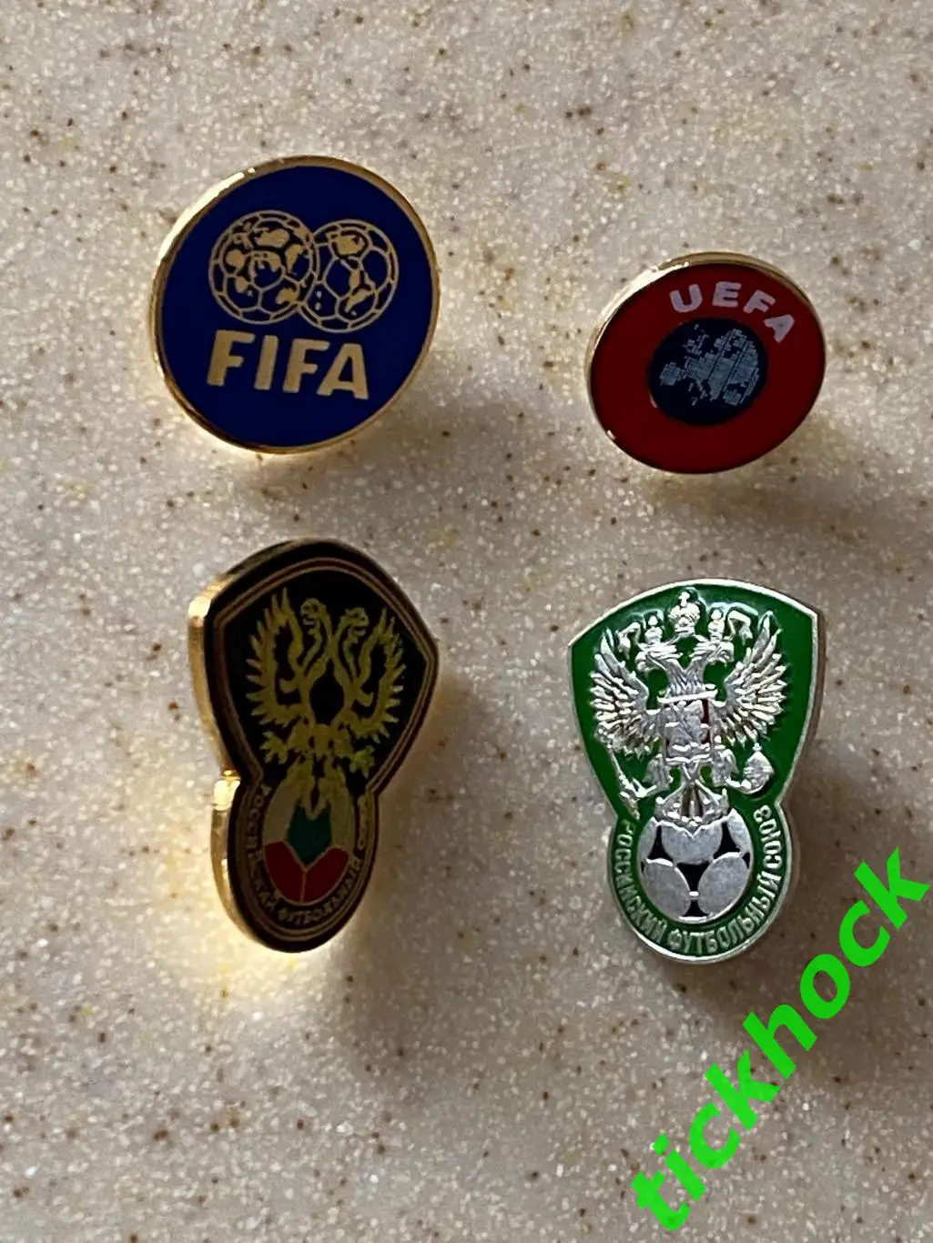 Российский футбольный союз (РФС) + УЕФА + ФИФА - 4 разных значка 1