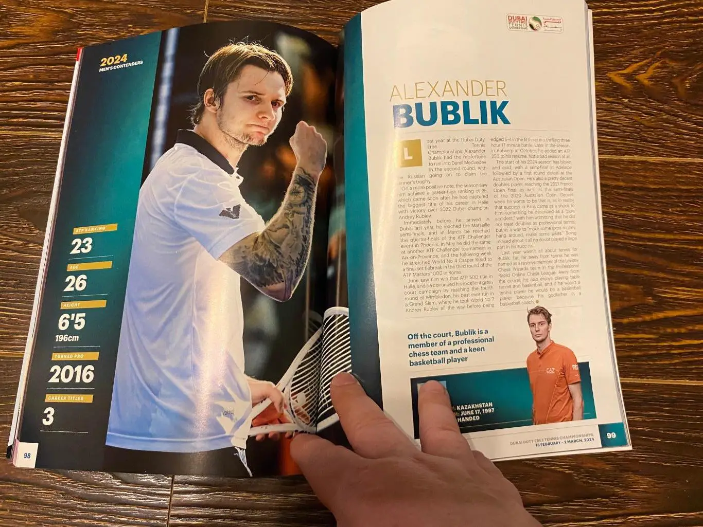 офиц. программа - ТЕННИС 2024 - Межд.Турнир Дубай Дьюти Фри 1