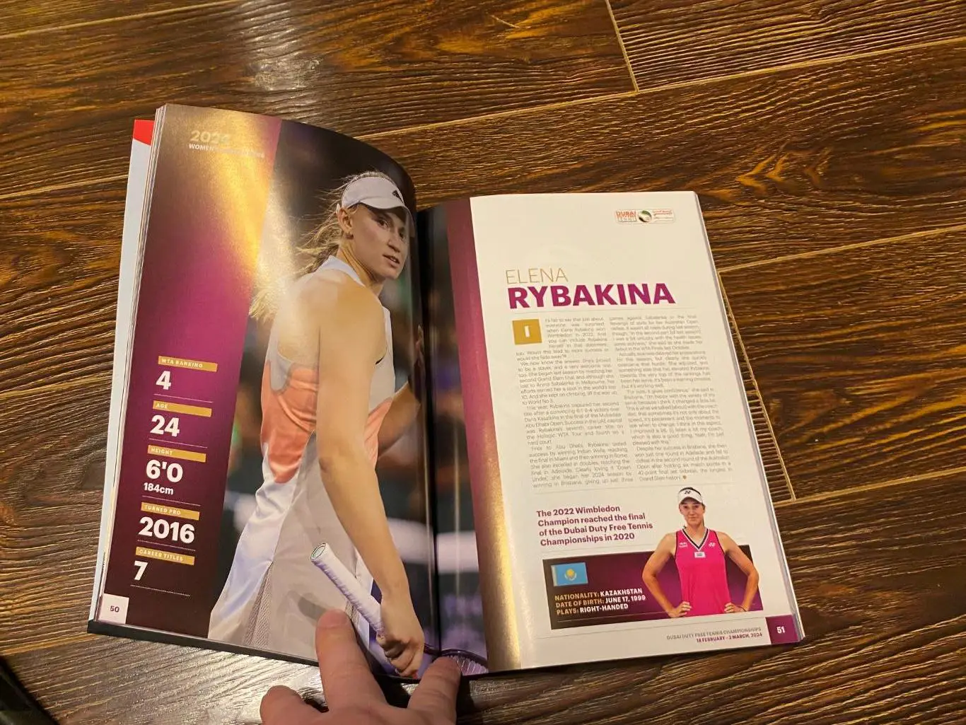 офиц. программа - ТЕННИС 2024 - Межд.Турнир Дубай Дьюти Фри 3