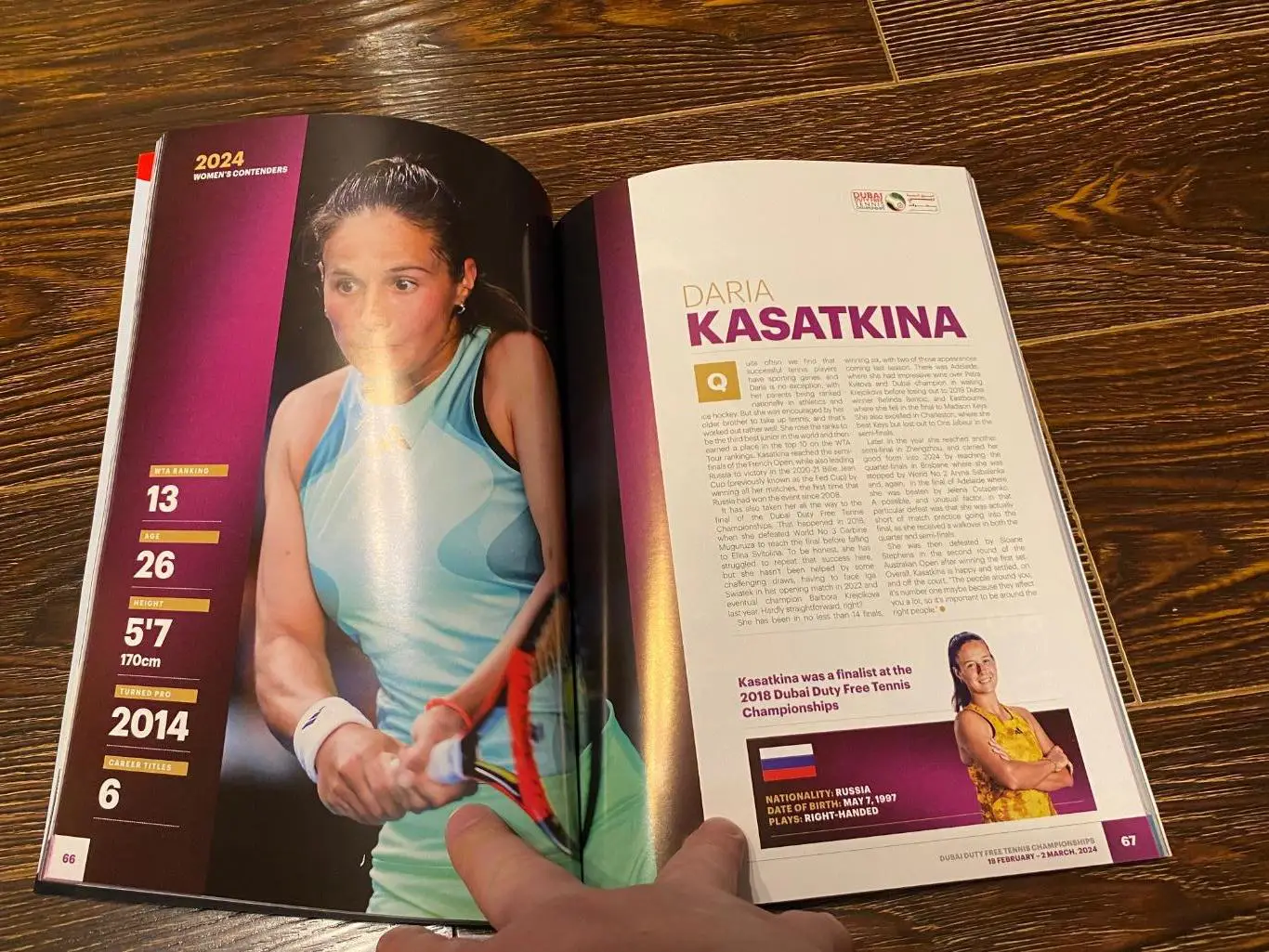 офиц. программа - ТЕННИС 2024 - Межд.Турнир Дубай Дьюти Фри 4