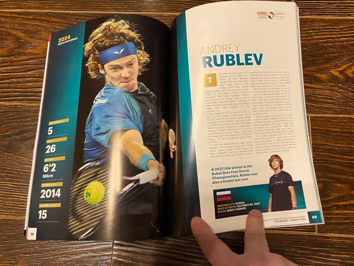 офиц. программа - ТЕННИС 2024 - Межд.Турнир Дубай Дьюти Фри 2