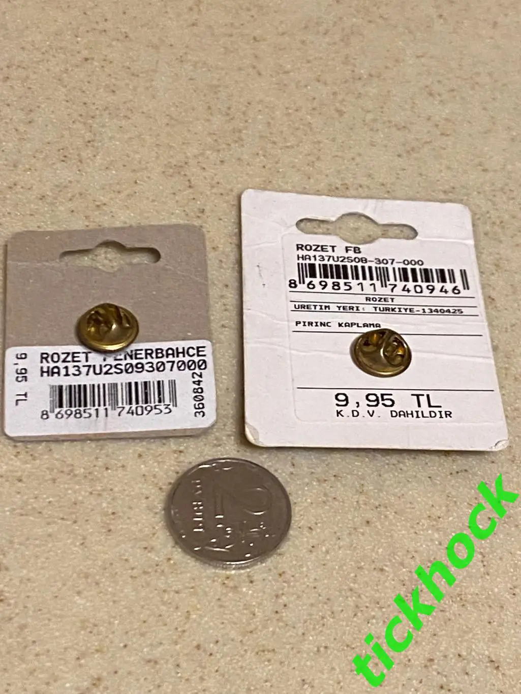 ФЕНЕРБАХЧЕ Турция - два офиц. значка в фирм. упаковке 1