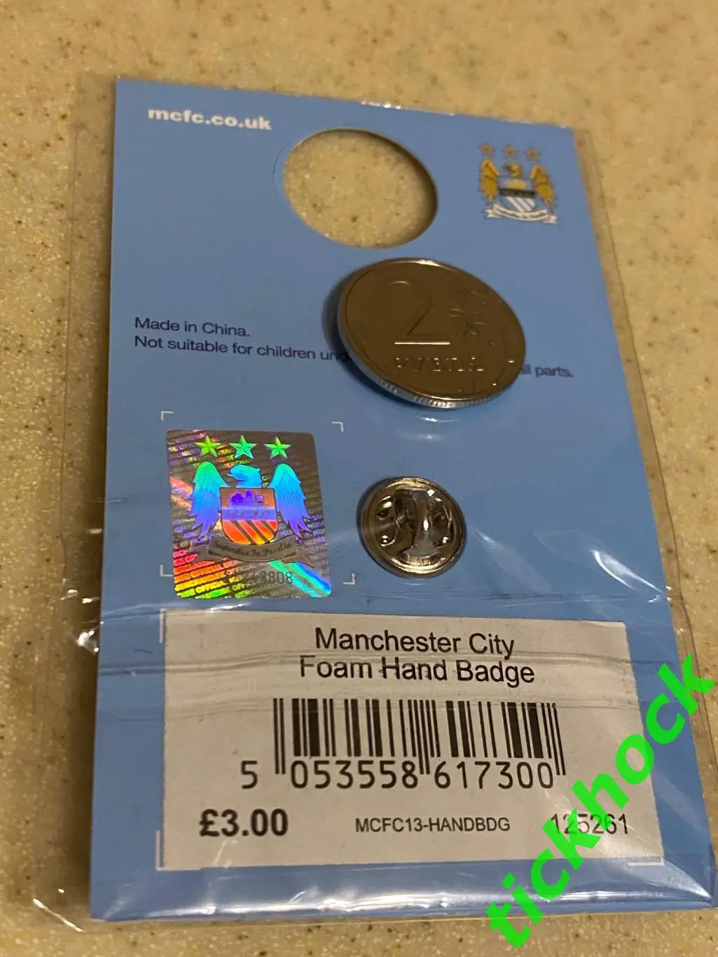 Манчестер Сити Англия - офиц. значок в фирм. упаковке 2