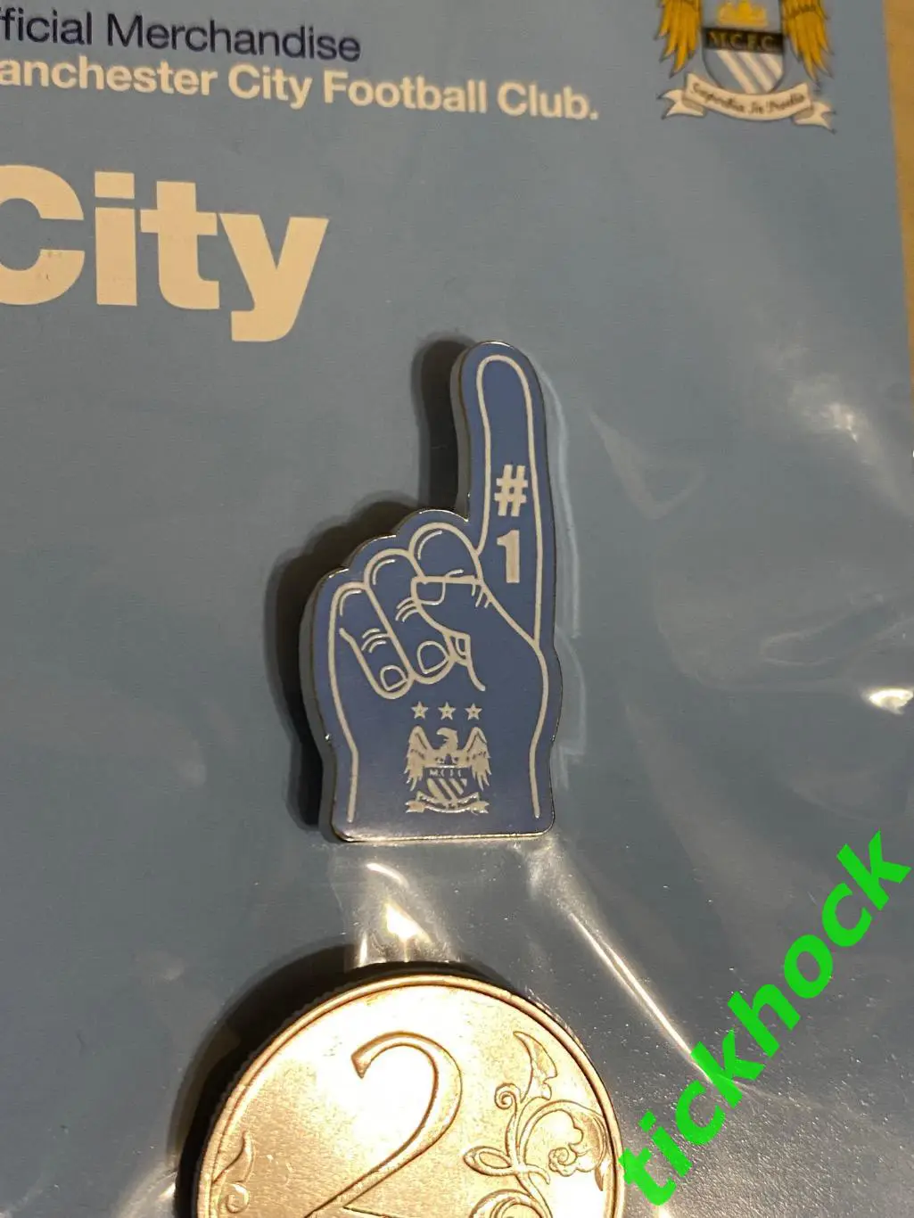 Манчестер Сити Англия - офиц. значок в фирм. упаковке 1
