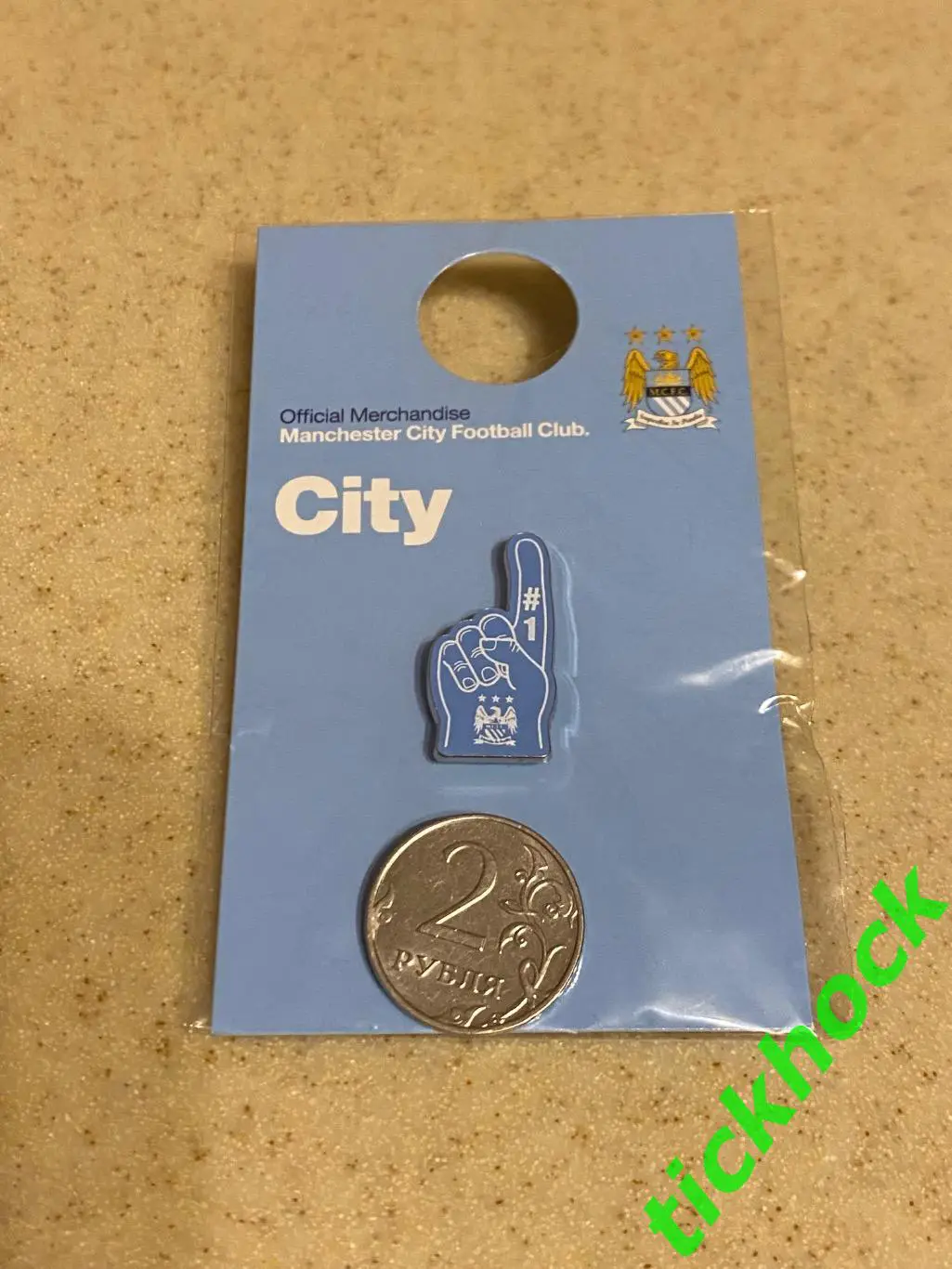 Манчестер Сити Англия - офиц. значок в фирм. упаковке