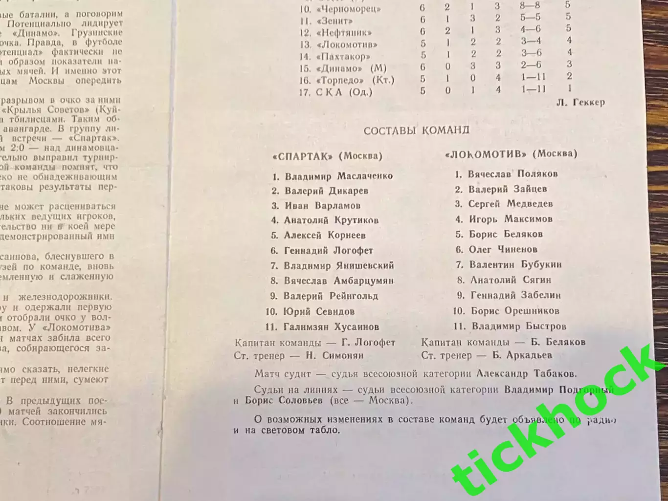 Локомотив Москва - Спартак Москва _ чемпионат СССР 05.06.1965 - SY 1