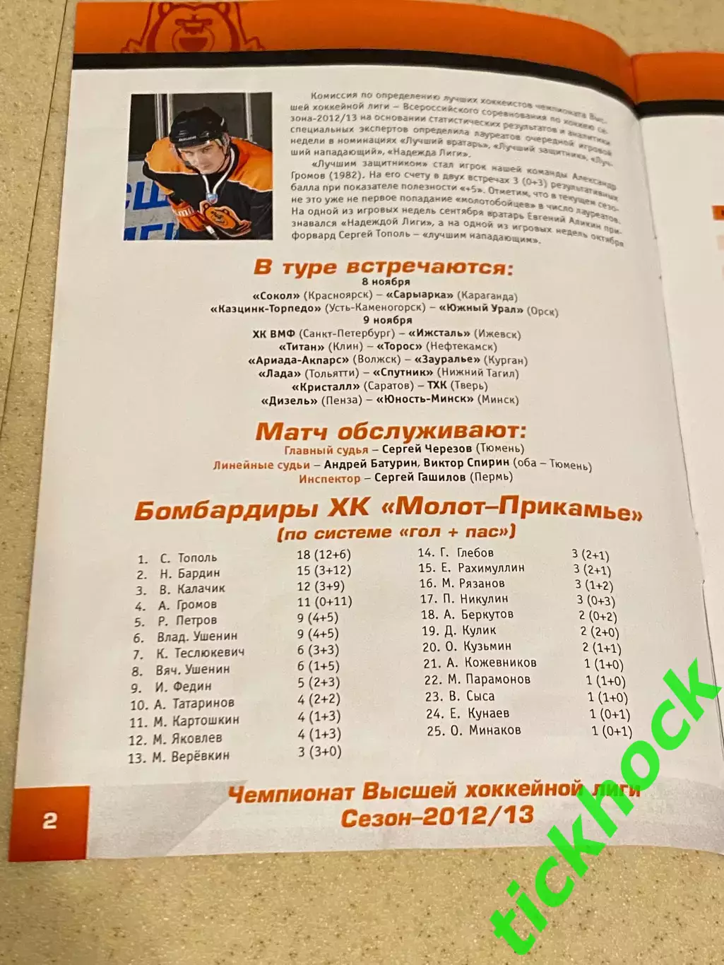 Молот - Прикамье Пермь - Нефтяник Альметьевск 07.11.2012 - чемпионат ВХЛ -SY 1