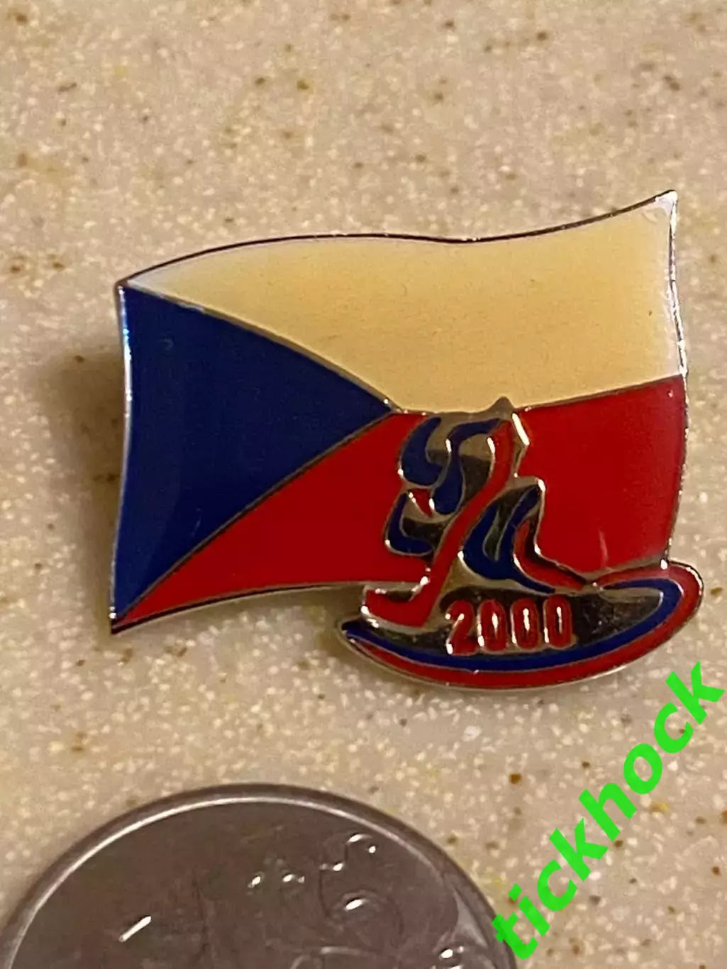 Чехия - (сборная) -- чемпионат мира по хоккею 2000 - -значок из набора