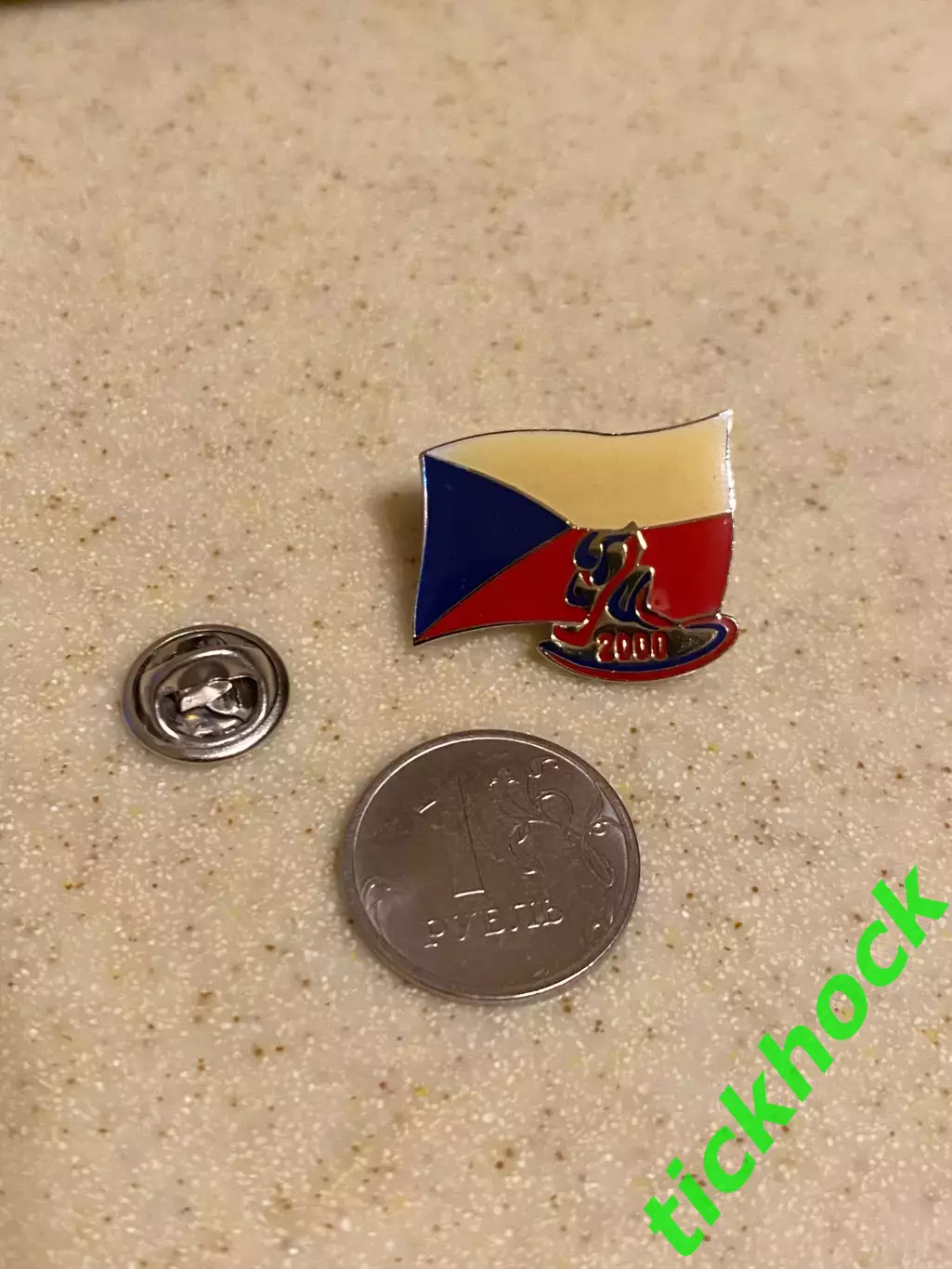 Чехия - (сборная) -- чемпионат мира по хоккею 2000 - -значок из набора 1