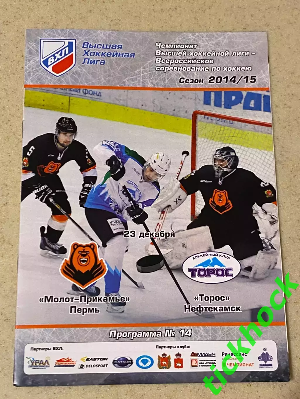 Молот - Прикамье Пермь ---Торос Нефтекамск - 23.12.2014 - ВХЛ -SY