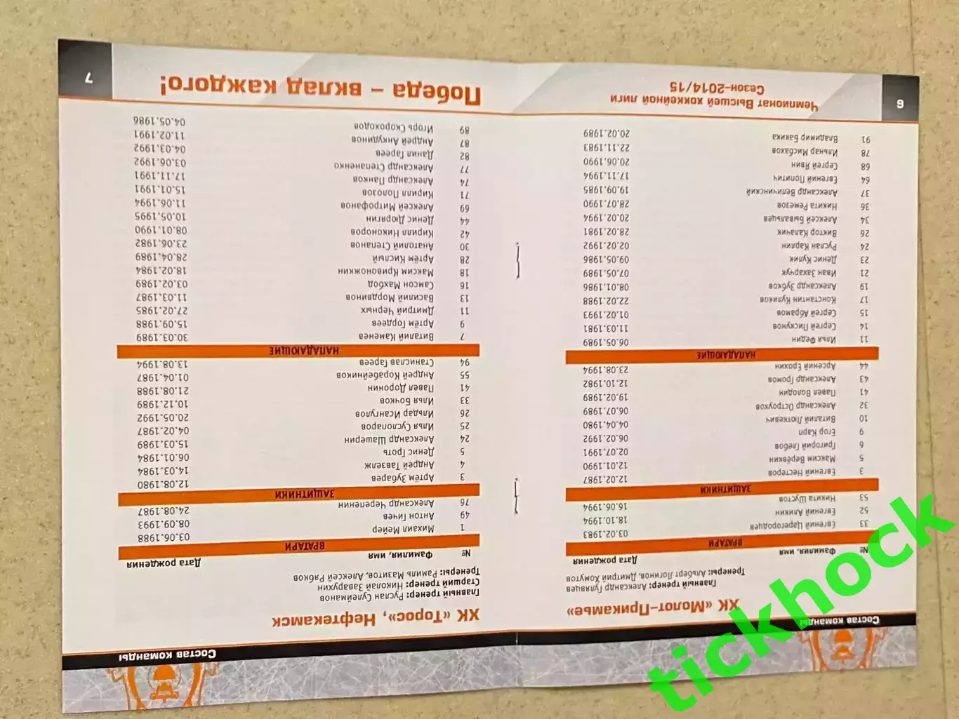 Молот - Прикамье Пермь ---Торос Нефтекамск - 23.12.2014 - ВХЛ -SY 1