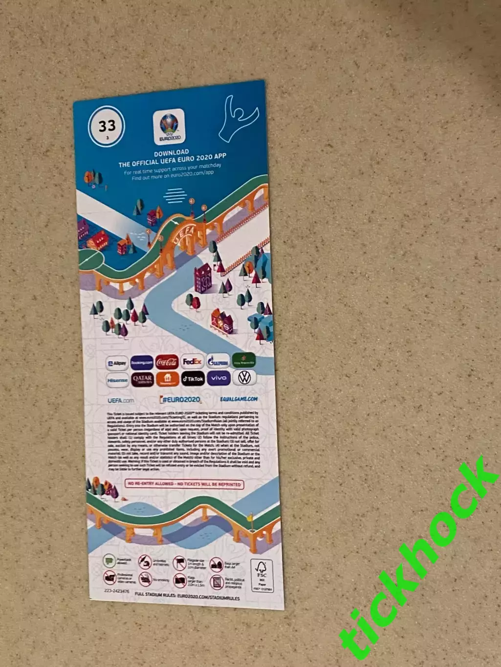 билет ЕВРО 2020 / 2021 Словакия - Испания 23.06.2021 - гор. Севилья 2