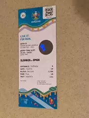 билет ЕВРО 2020 / 2021 Словакия - Испания 23.06.2021 - гор. Севилья