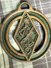 Черепаха в ромбе, кулон