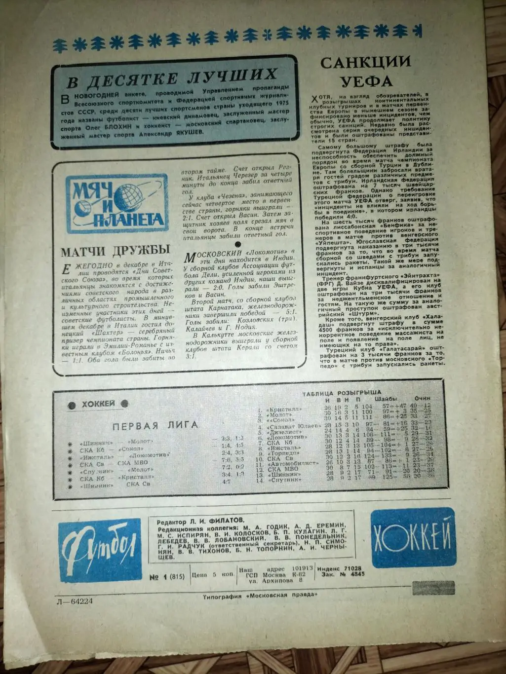 Футбол Хоккей 1