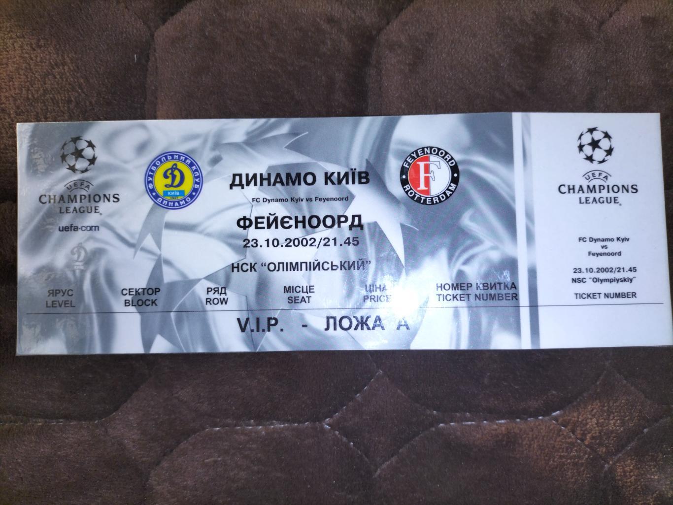 Динамо Киев - Фейєнорд 2002