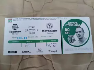 Торпедо-Металлург Липецк 2017