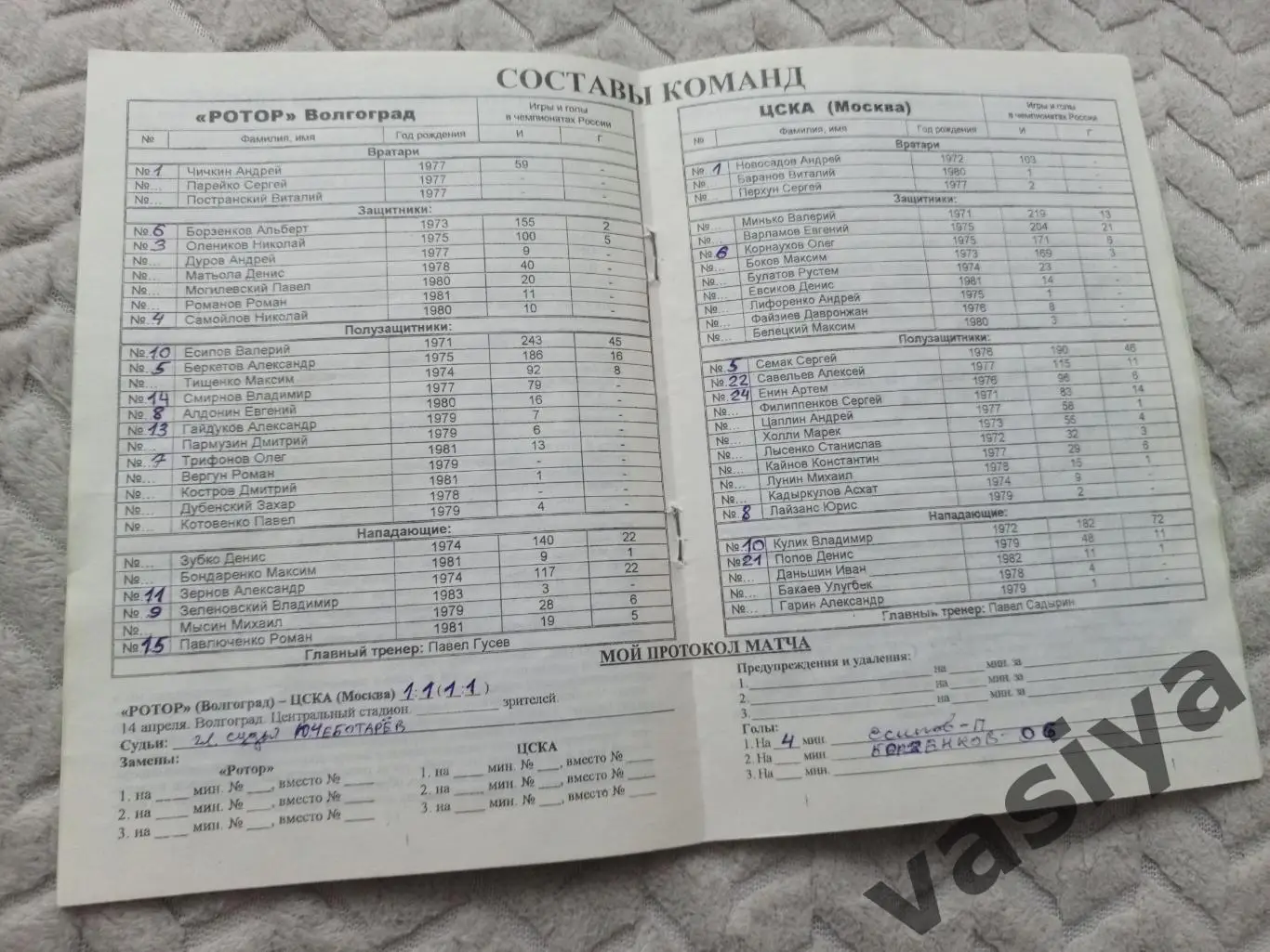 Ротор-Цска 2001 1