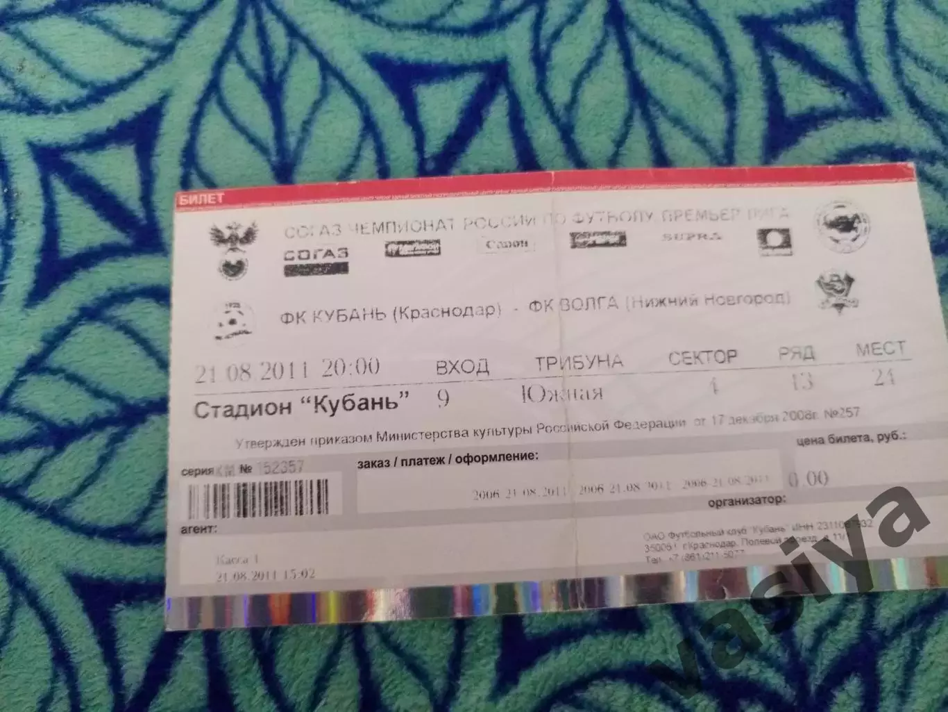 Кубань -Волга Нижний Новгород 2011