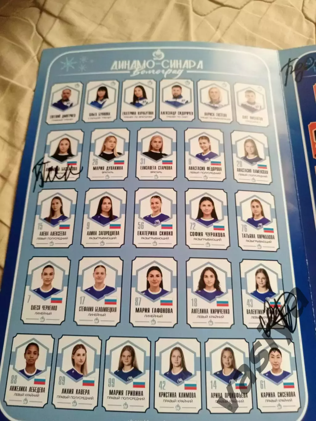 Динамо-Синара -ЦСКА Сезон 2025 -2026 плюс афтографы 2