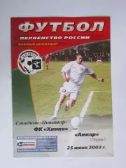 ФК Химки - Амкар Пермь 25.06.2003