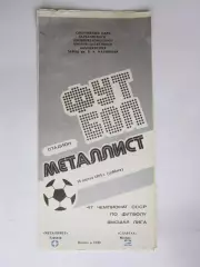 Металлист Харьков - Спартак Москва 14.04.1984