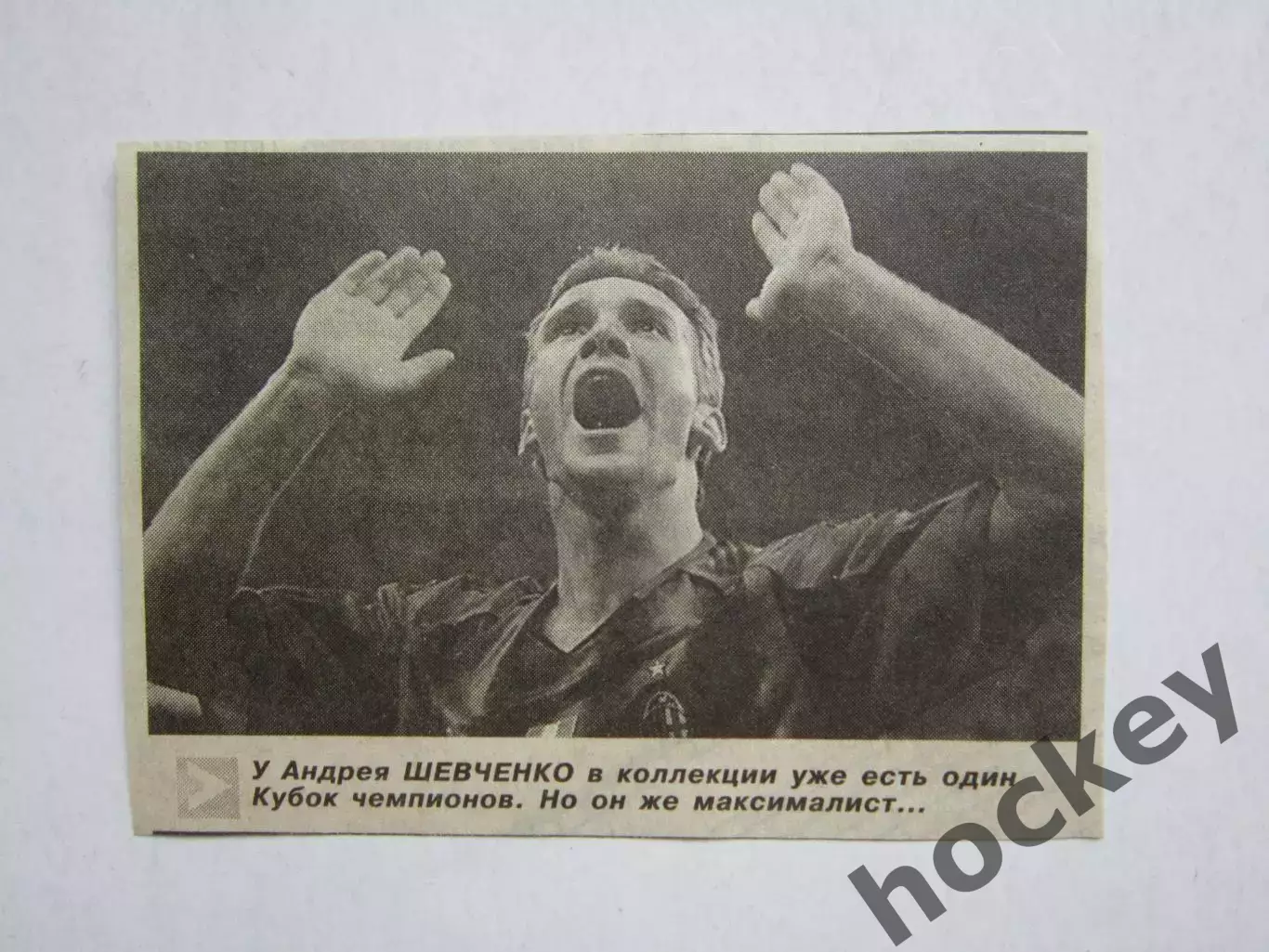 Вырезка. У Андрея Шевченко в коллекции уже есть один кубок чемпионов.