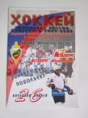 ХК МВД Московская область - Металлург Магнитогорск 6.01.2006