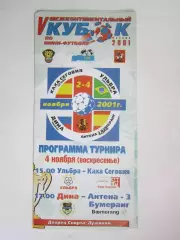 V Межконтинентальный кубок 4.11.2001: Дина, Антена-3,Ульбра, Каха Сеговия