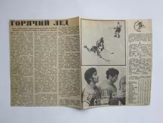 Вырезка + 2 фото. Хоккей. Горячий лед (Чемпионат мира, Вена)