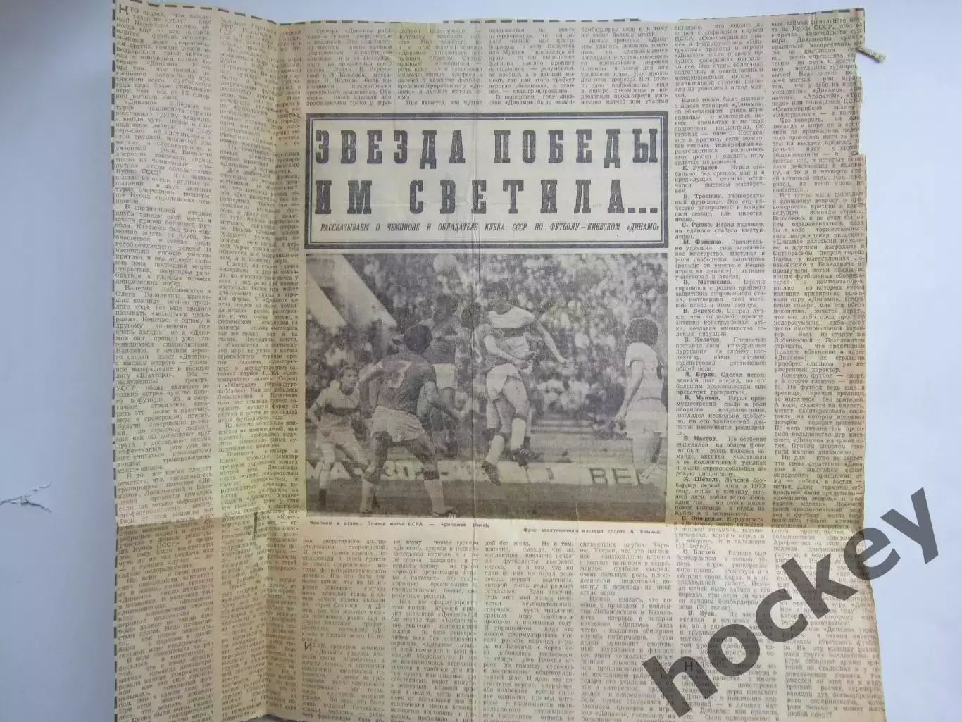 Вырезка + фото. Футбол. Звезда победы им светила.... Материал про Динамо Киев