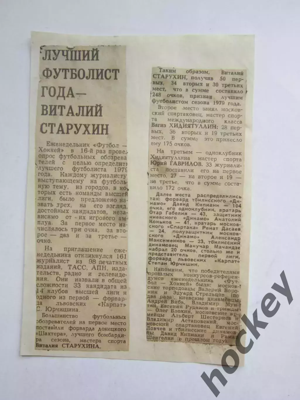 Вырезка. Футбол. Лучший футболист года - Виталий Старухин