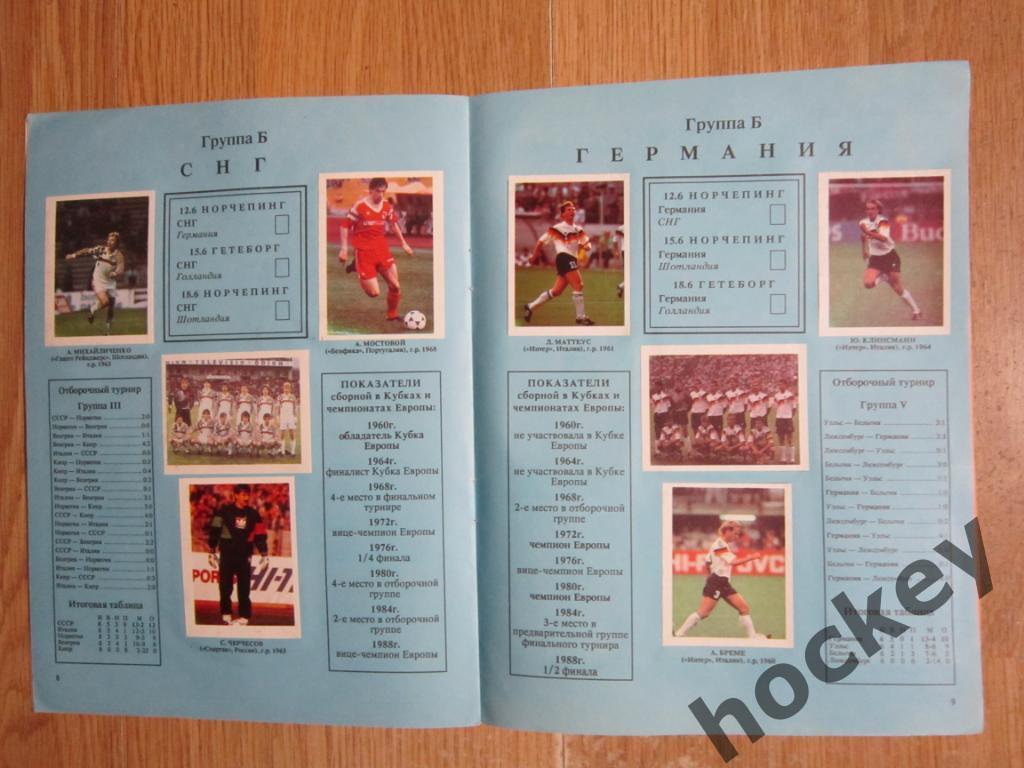 Альбом с наклейками Чемпионат Европы - 1992 (ПОЛНЫЙ АЛЬБОМ) 5