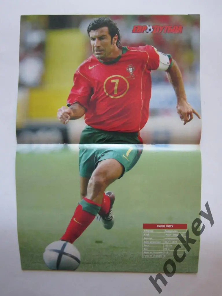Еврофутбол. № 7 (19).2005 год (июль). Постер Луиш Фигу (Реал) 1