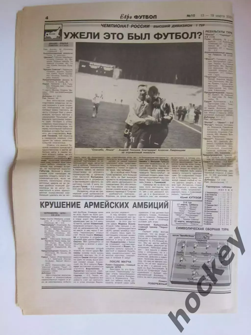 Еврофутбол № 10.2001 (13 - 19 марта). На фото Андрей Тихонов 1