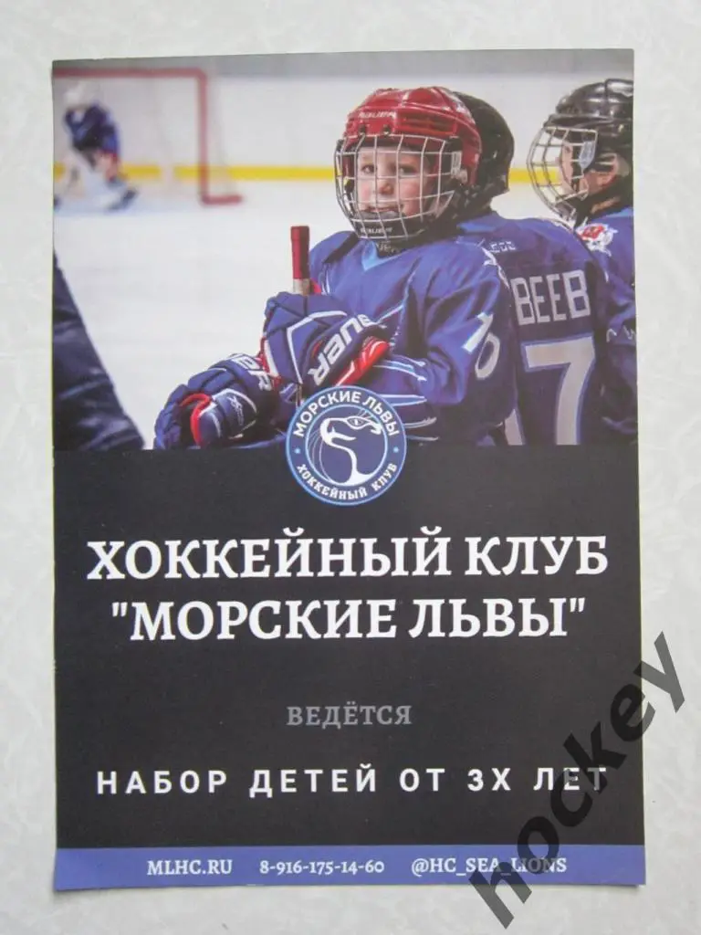 Хоккейный клуб Морские львы. Набор детей от 3-х лет