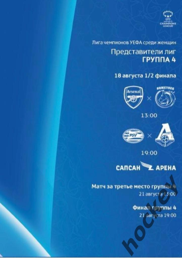 Лига чемпионов УЕФА: Локомотив, ПСВ Эйндховен, Арсенал, Окжетпес (женщины)