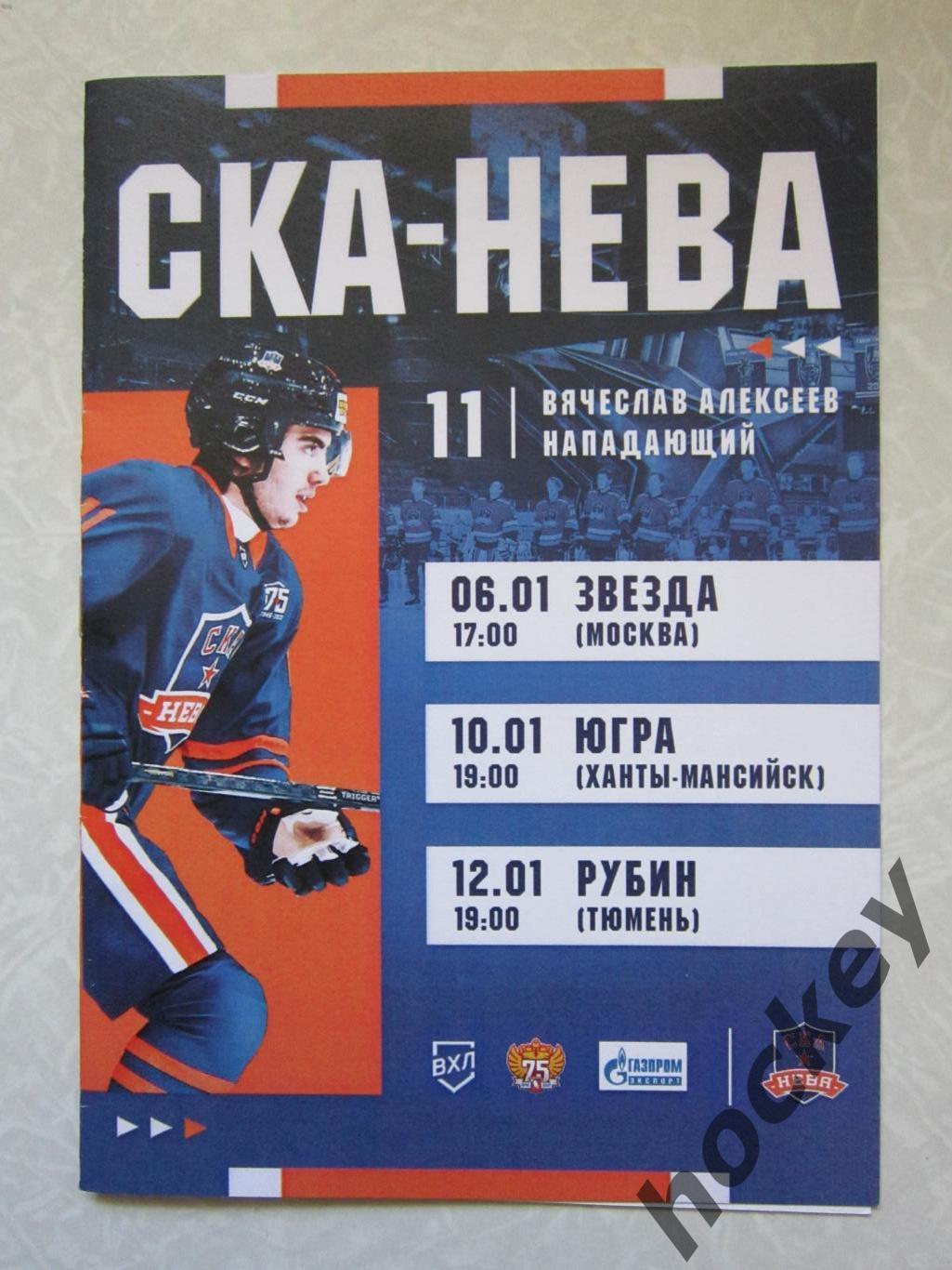 СКА-Нева Санкт-Петербург - Звезда, Югра, Рубин 6,10,12.01.2022