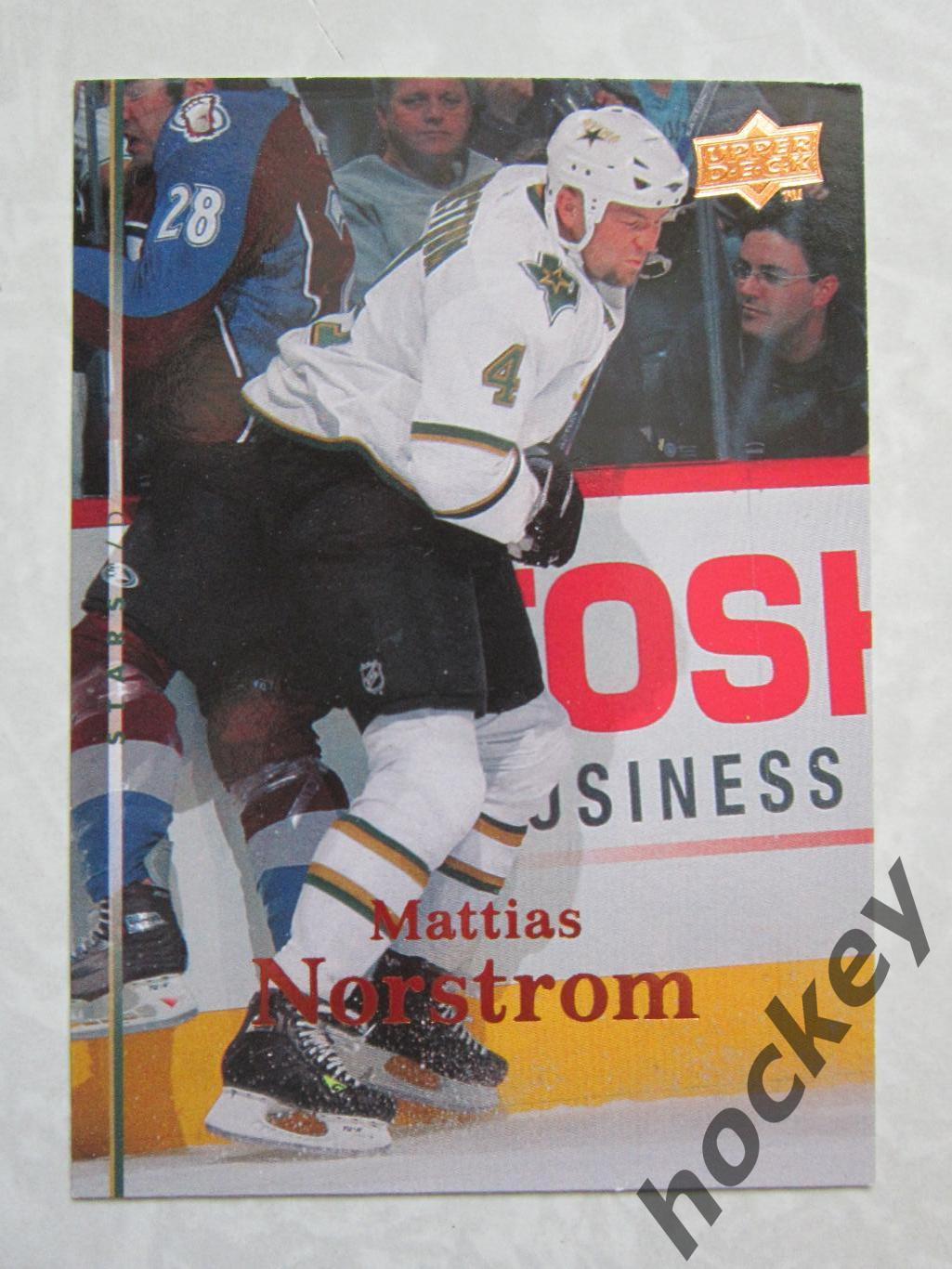 НХЛ. Маттиас Норстрем (Даллас). Серия Upper Deck, выпуск 2007-08 (№ 336)