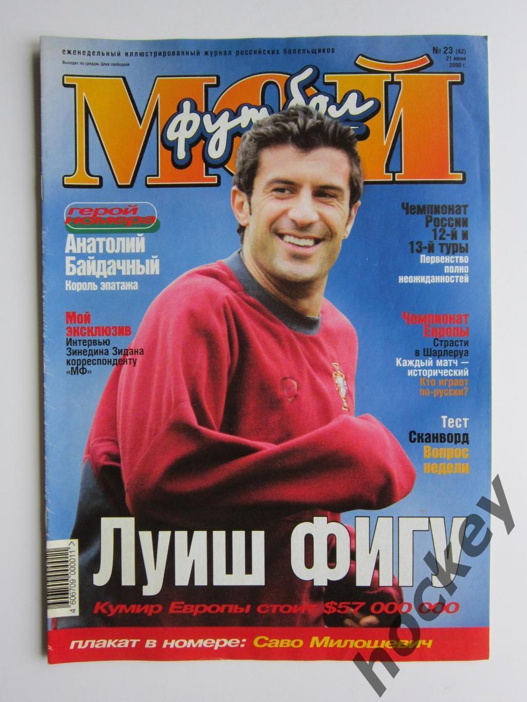 Мой футбол № 23 (42). (21 июня 2000 года). Постер Саво Милошевич